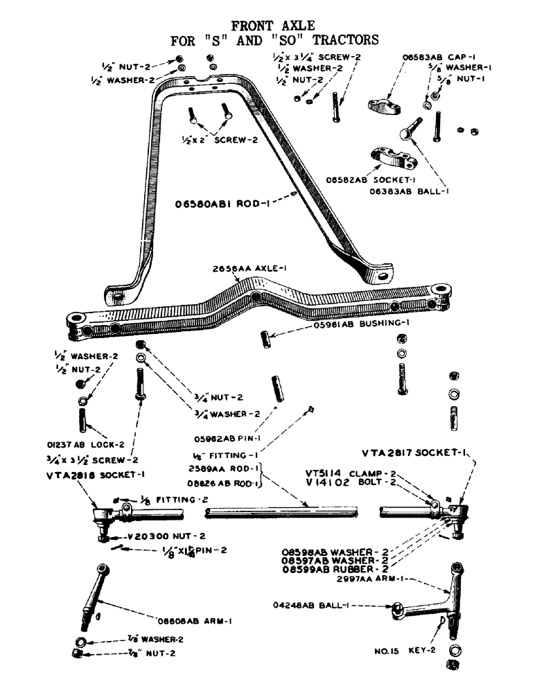 Схема запчастей Case IH SO-SERIES - (102) - FRONT AXLE, FOR S AND SO TRACTORS (06) - POWER TRAIN