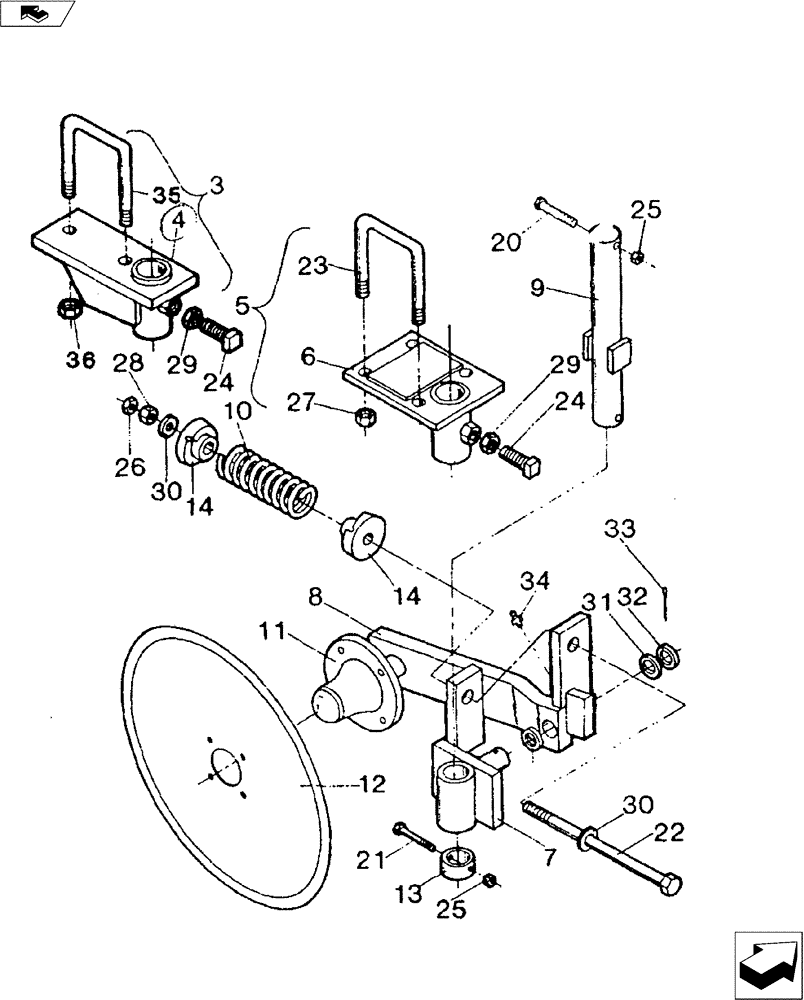 Схема запчастей Case IH 3200 - (75.200.08) - 24" SPRING COLTER ASSEMBLY (75) - SOIL PREPARATION