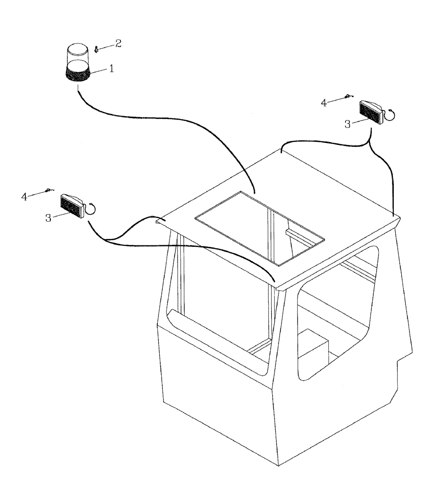 Схема запчастей Case IH AUSTOFT - (A04-03) - LIGHTS [ROOF] Mainframe & Functioning Components