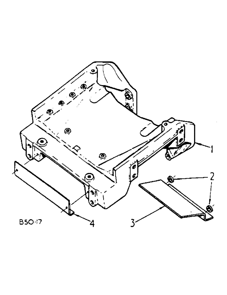 Схема запчастей Case IH 584 - (14-08) - FRONT BOLSTER, CAST Suspension