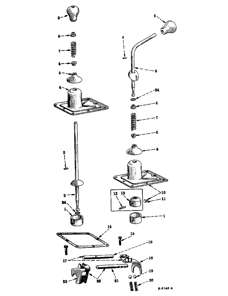 Схема запчастей Case IH FARMALL CUB - (07-09) - DRIVE TRAIN, GEAR SHIFT MECHANISM (04) - Drive Train