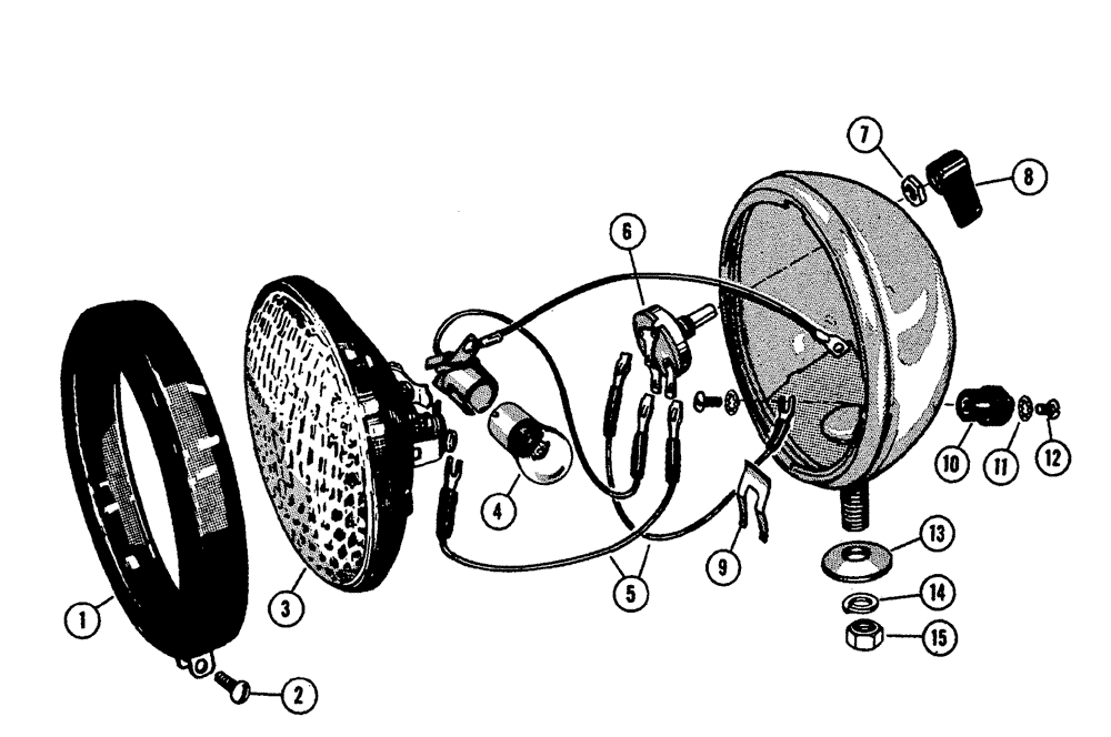 Схема запчастей Case IH 630 - (050) - A20965 FLOOD AND TAIL LAMP (04) - ELECTRICAL SYSTEMS