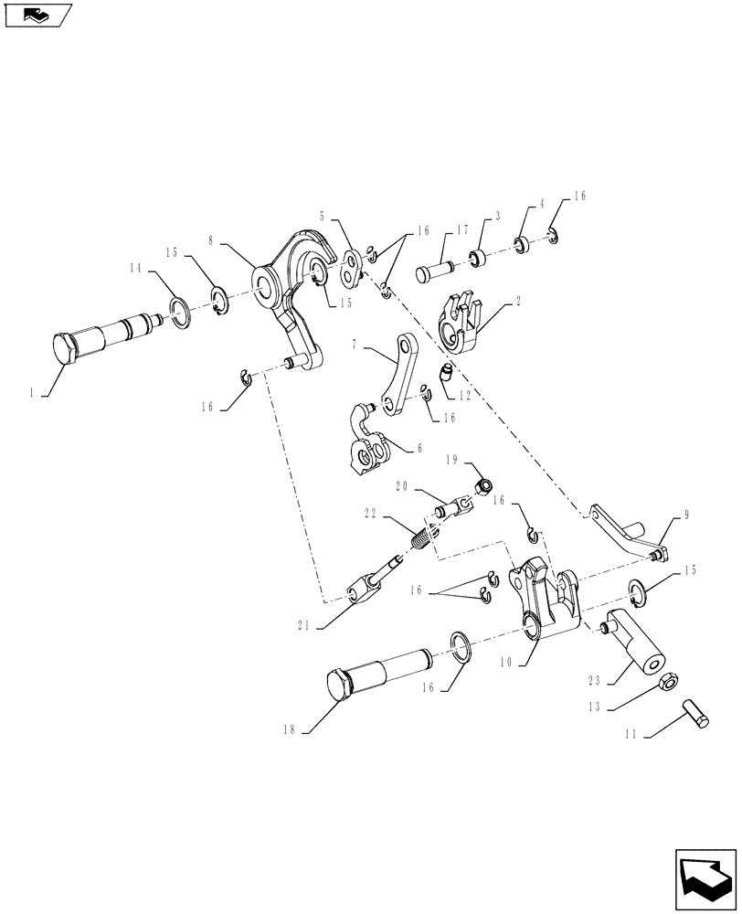 Схема запчастей Case IH FARMALL 45A - (35.112.01[01]) - LOAD SENSING LINKAGE (35) - HYDRAULIC SYSTEMS