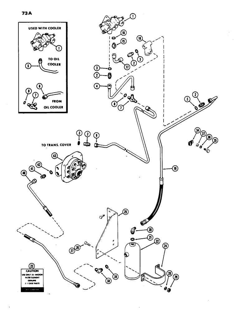 Схема запчастей Case IH 1070 - (073A) - STEERING AND BRAKE VALVE SYSTEM, HYDRAULIC BRAKES WITH POWER SHIFT USED PRIOR TO TRAC. SN 8675001 (05) - STEERING