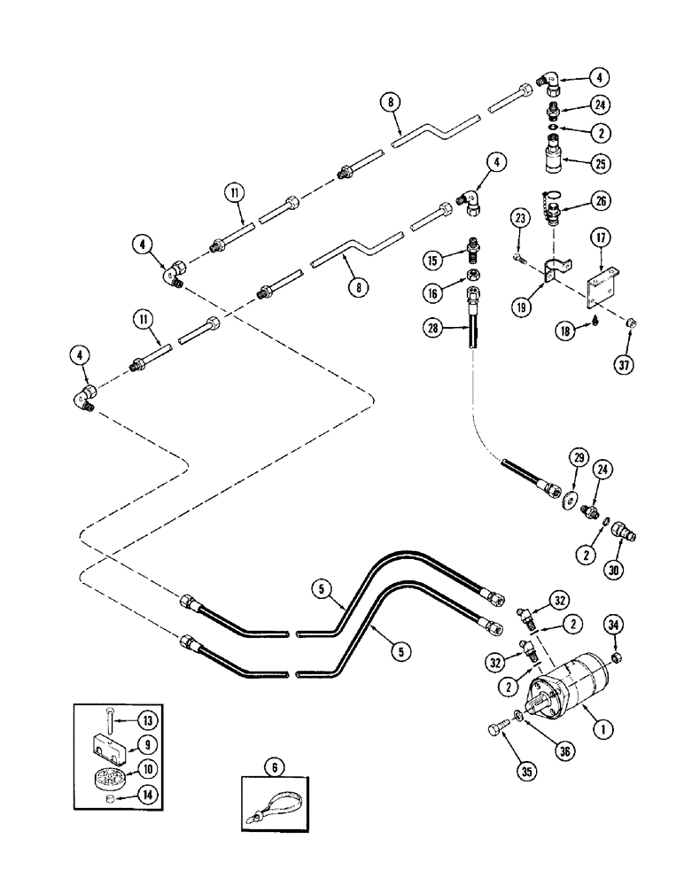 Схема запчастей Case IH 1010 - (8-02) - REEL DRIVE MOTOR SYSTEM (35) - HYDRAULIC SYSTEMS