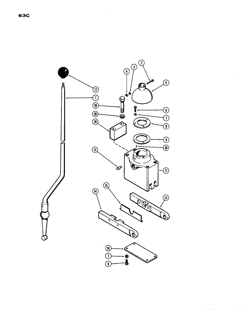 Схема запчастей Case IH 1200 - (063C) - CONTROL ASSEMBLY (06) - POWER TRAIN