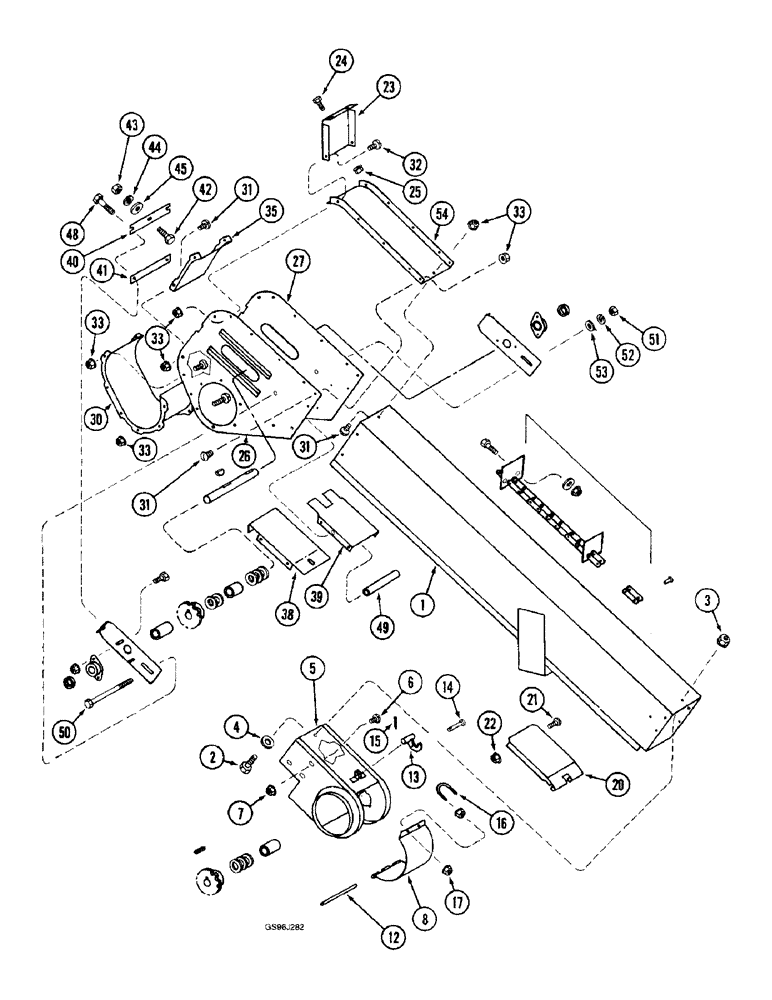 Схема запчастей Case IH 1660 - (9D-24) - TAILINGS ELEVATOR (16) - GRAIN ELEVATORS & AUGERS