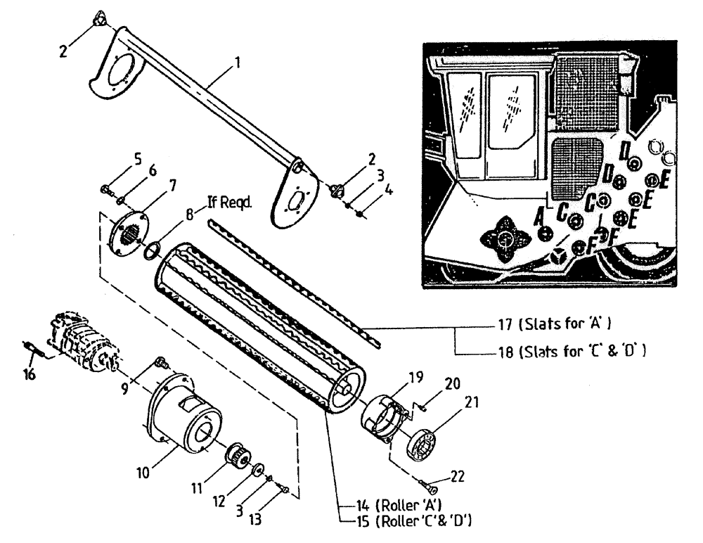 Схема запчастей Case IH 7700 - (A02[60A]) - TOP ROLLERS {A, C AND D} Mainframe & Functioning Components