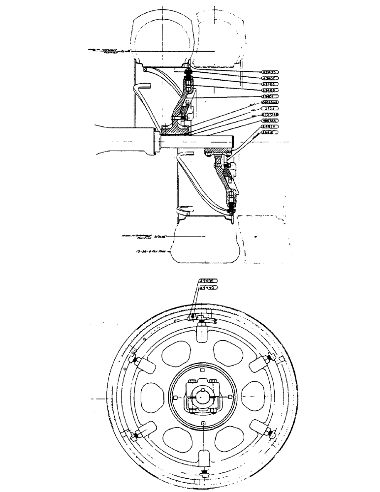 Схема запчастей Case IH 400-SERIES - (132) - POWER ADJUSTABLE TREAD REAR WHEELS AND WEIGHTS, SPECIAL FOR GENERAL PURPOSE TRACTORS (06) - POWER TRAIN
