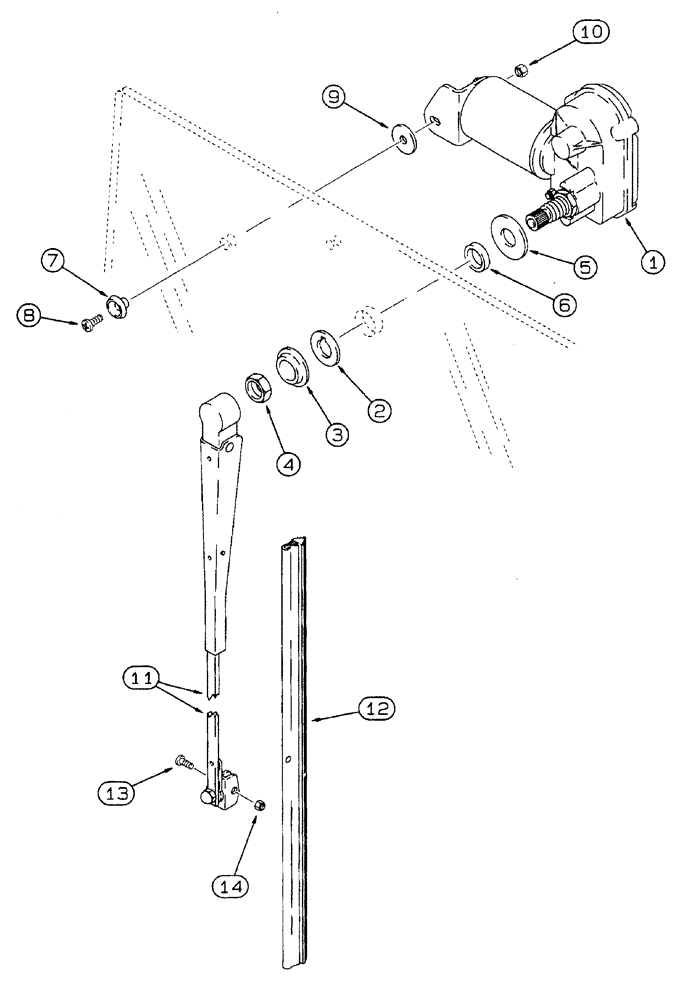 Схема запчастей Case IH 7250 - (4-048) - REAR WINDOW WIPER (04) - ELECTRICAL SYSTEMS