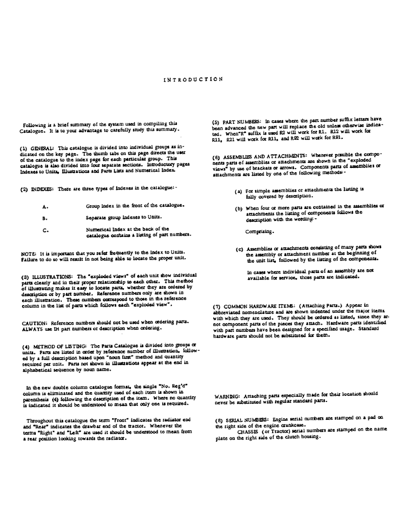 Схема запчастей Case IH 444 - (1-02A) - INTRODUCTION (00) - PICTORIAL INDEX