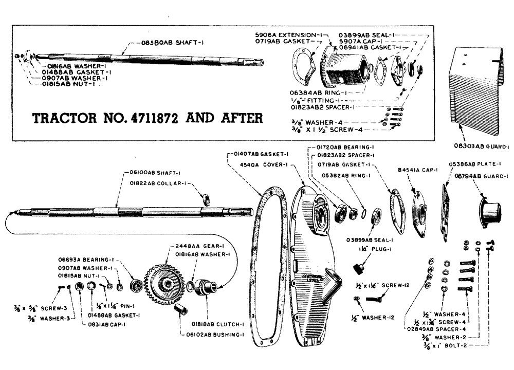 Схема запчастей Case IH LA-SERIES - (082) - POWER TAKE-OFF (06) - POWER TRAIN