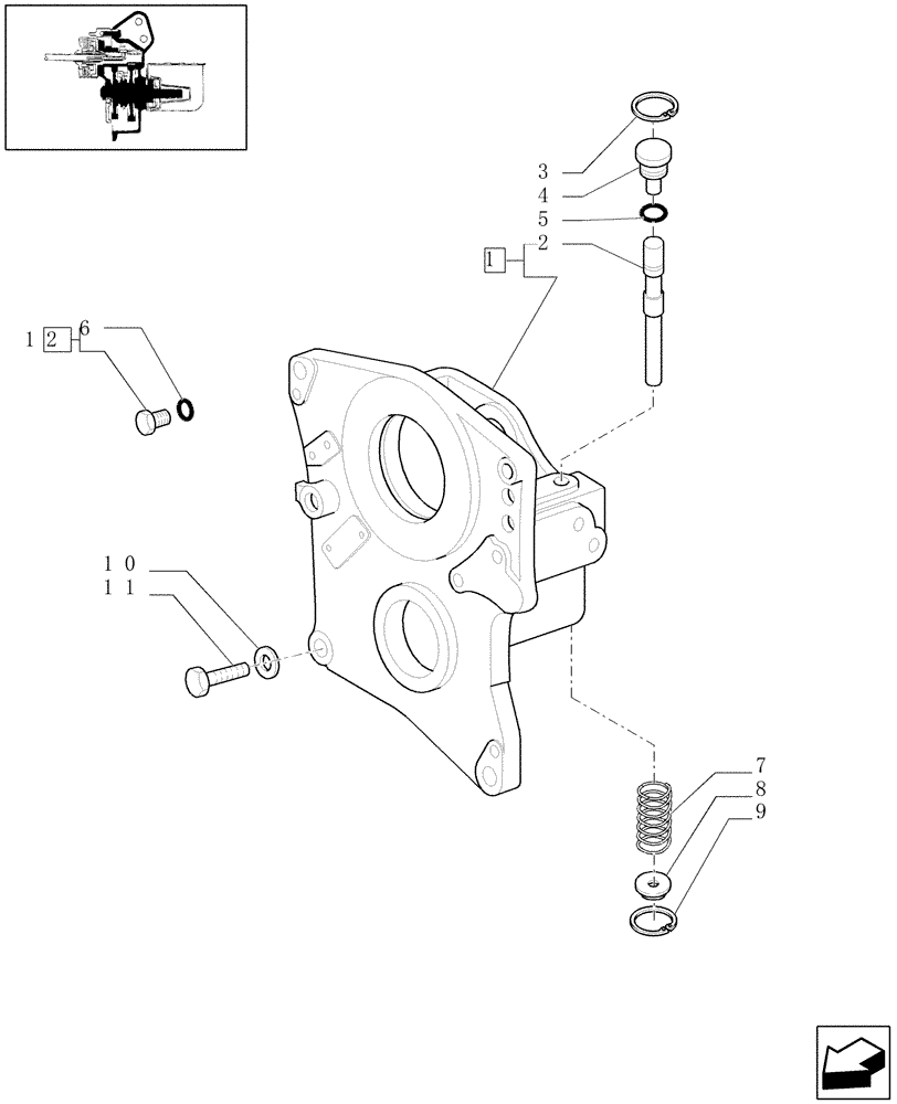 Схема запчастей Case IH PUMA 195 - (1.80.1[06]) - POWER TAKE-OFF 540E/1000 RPM (07) - HYDRAULIC SYSTEM