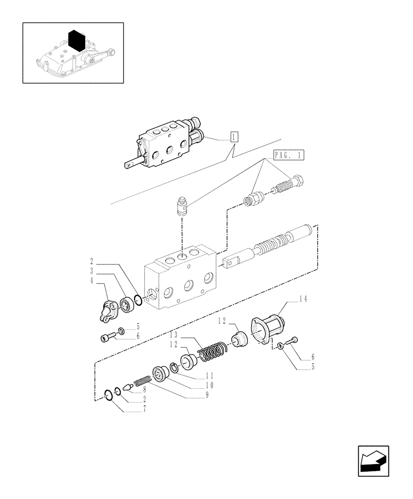 Схема запчастей Case IH JX1095N - (1.82.7/02A[02]) - SIMPLE/DOUBLE-ACTING CONTROL VALVE WITH FLOAT COMMUTATION - BREAKDOWN - C5484 (07) - HYDRAULIC SYSTEM