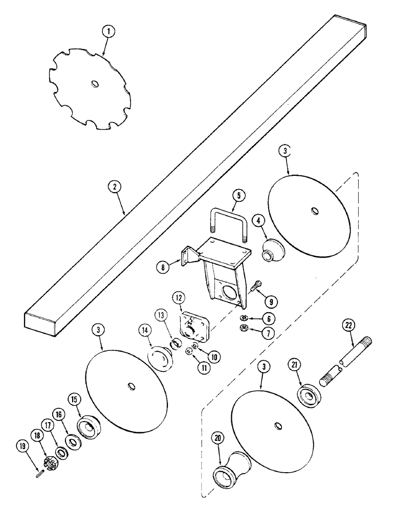 Схема запчастей Case IH RPW - (088) - FRONT GANG - 9 INCH (228.6 MM) SPACING, 18 FOOT (5.5 M) CUT 