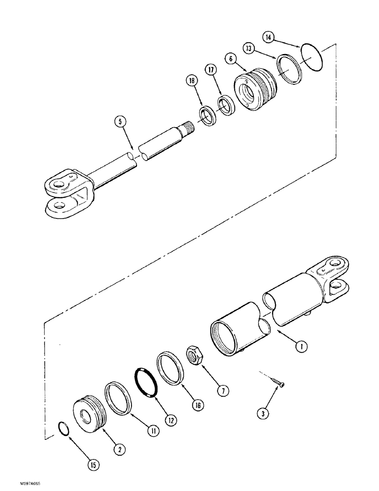 Схема запчастей Case IH 9380 QUADTRAC - (5-016) - STEERING CYLINDER (05) - STEERING