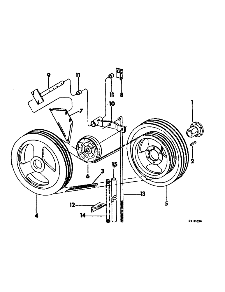 Схема запчастей Case IH 915 - (R-28) - SEPARATOR, VARIABLE CYLINDER BELT AND PULLEY DRIVE, SERIAL NO. 2350 AND ABOVE, NOT FOR EDIBLE BEAN Separation