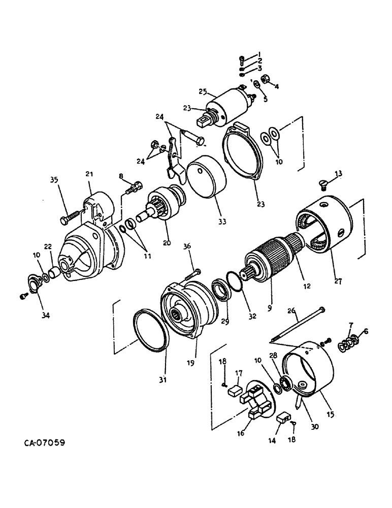 Схема запчастей Case IH 284 - (08-20) - ELECTRICAL, CRANKING MOTOR, DIESEL ENGINE TRACTORS (06) - ELECTRICAL