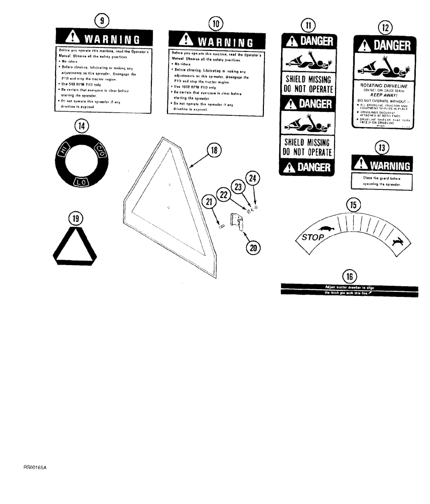 Схема запчастей Case IH 1500-SERIES - (09-60) - DECALS 