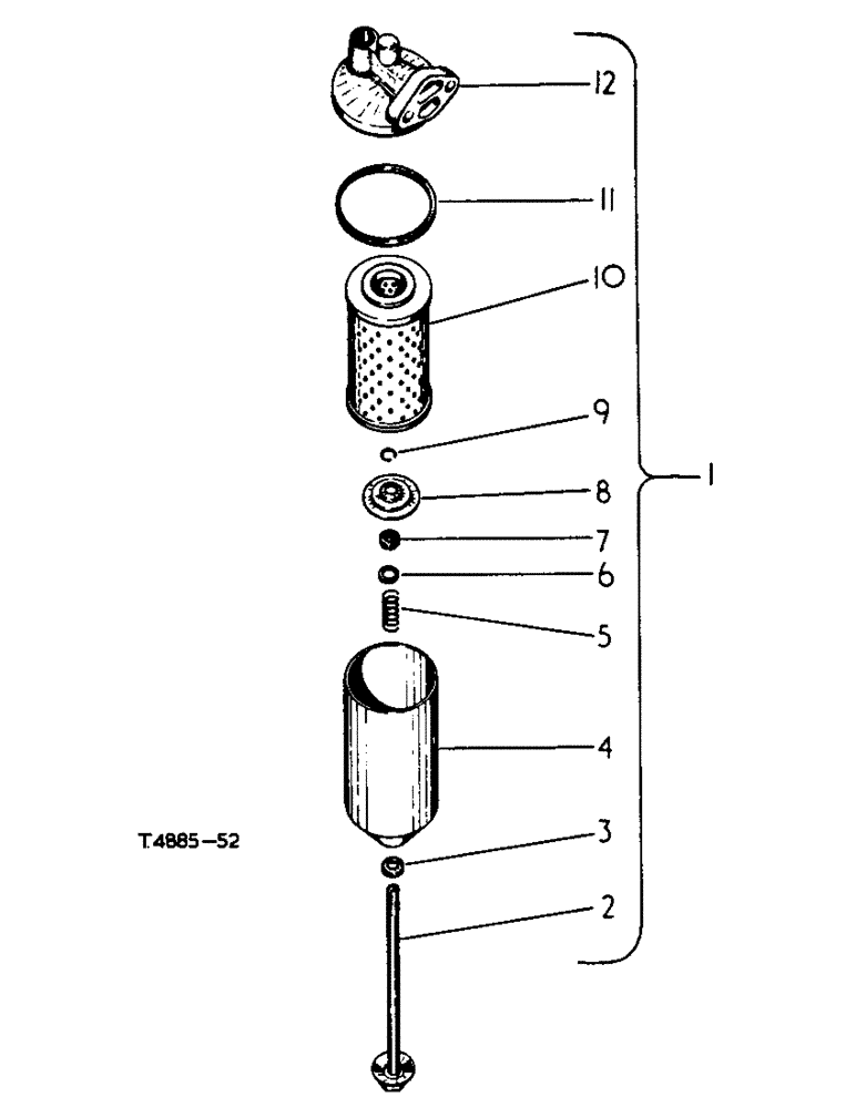 Схема запчастей Case IH 384 - (12-23) - POWER, LUBRICATING OIL FILTER, TECALEMIT Power
