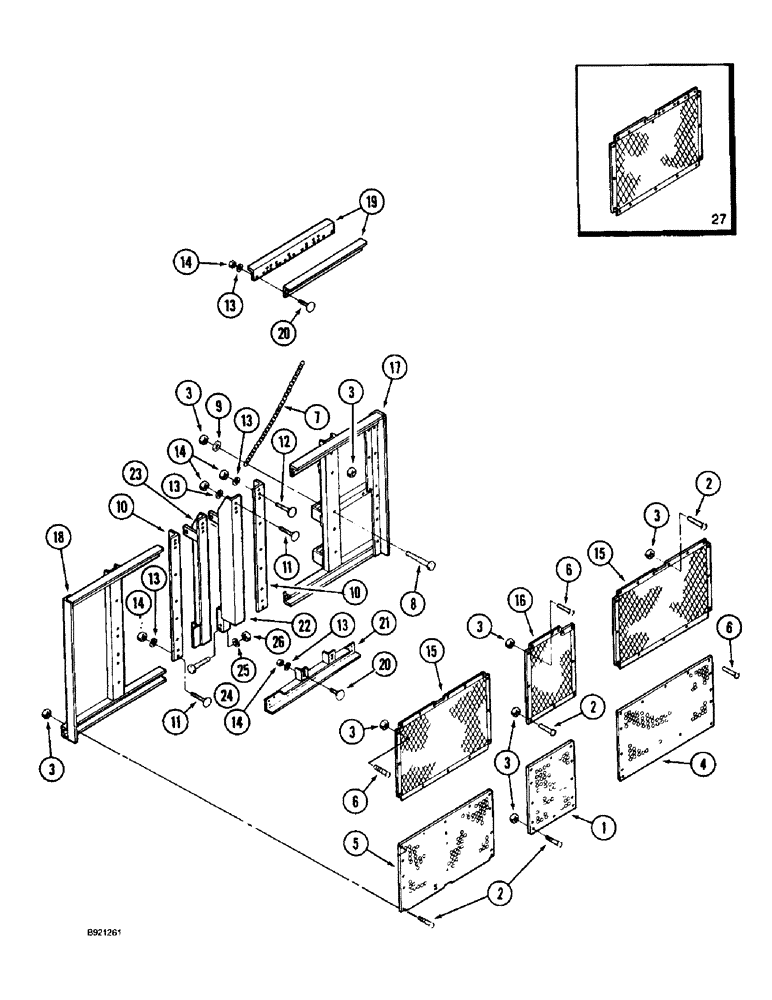 Схема запчастей Case IH 1800 - (9C-08) - BASKET REAR (16) - BASKET