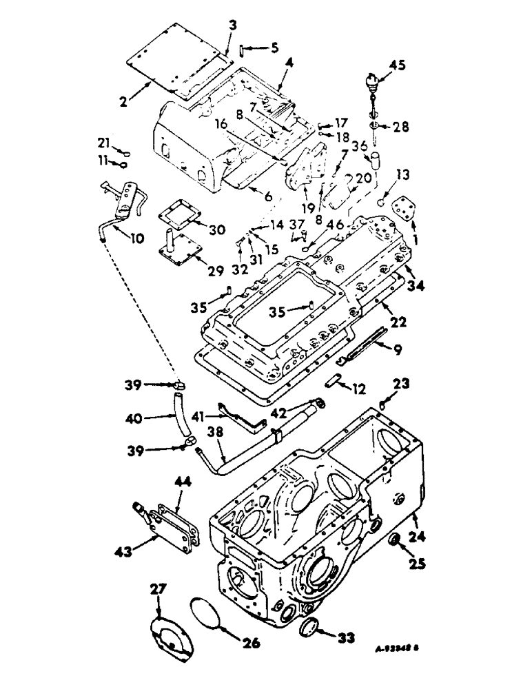 Схема запчастей Case IH 2544 - (A-02) - CHASSIS, RADIATOR AND SHEET METAL, REAR FRAME COVER AND CONNECTIONS Chassis, Radiator & Sheet Metal