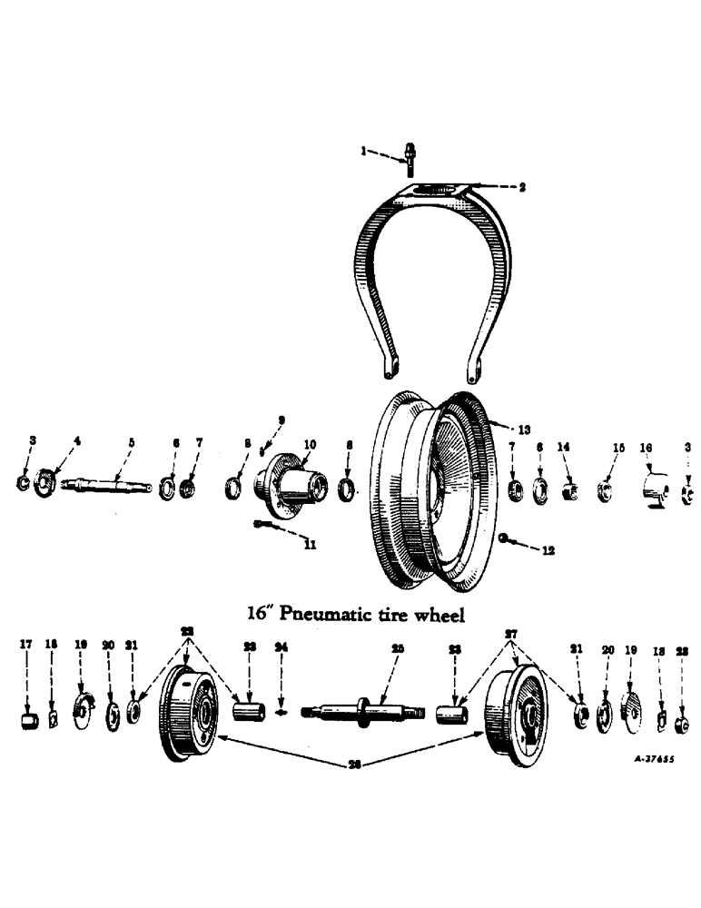 Схема запчастей Case IH 350 - (228) - CHASSIS, SINGLE FRONT WHEEL, SPECIAL, FOR ALL TRACTORS EXCEPT HI-CLEAR MODELS (12) - CHASSIS