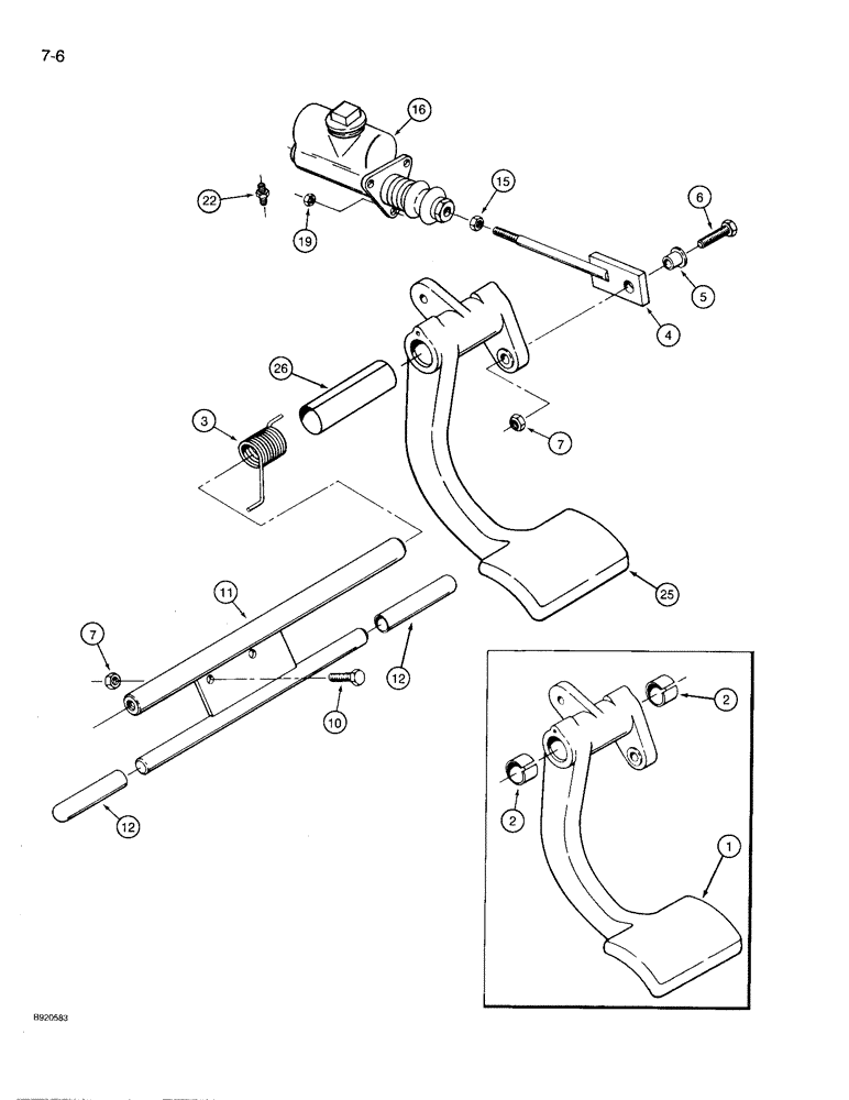 Схема запчастей Case IH 9210 - (7-006) - BRAKE CONTROLS, P.I.N. JCB0028217 AND AFTER, IF EQUIPPED (07) - BRAKES