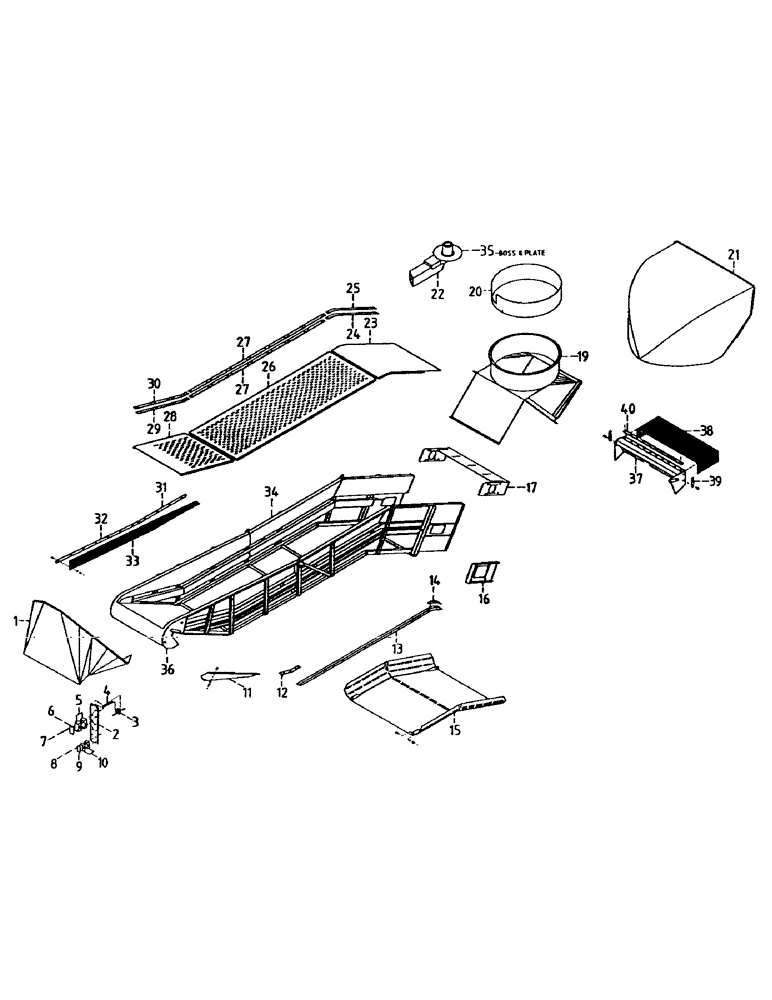 Схема запчастей Case IH 7000 - (A02-43) - MAINFRAME, ELEVATOR, EXTRACTOR (Jul 16 2004 11:35:00.0008 PM) Mainframe & Functioning Components
