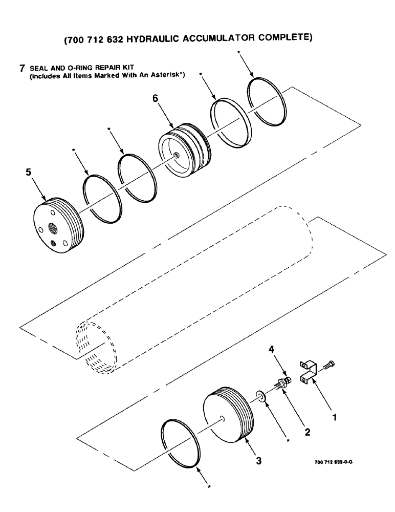 Схема запчастей Case IH 8830 - (8-12) - HYDRAULIC ACCUMULATOR ASSEMBLY, 700712632 HYDRAULIC ACCUMULATOR COMPLETE (08) - HYDRAULICS