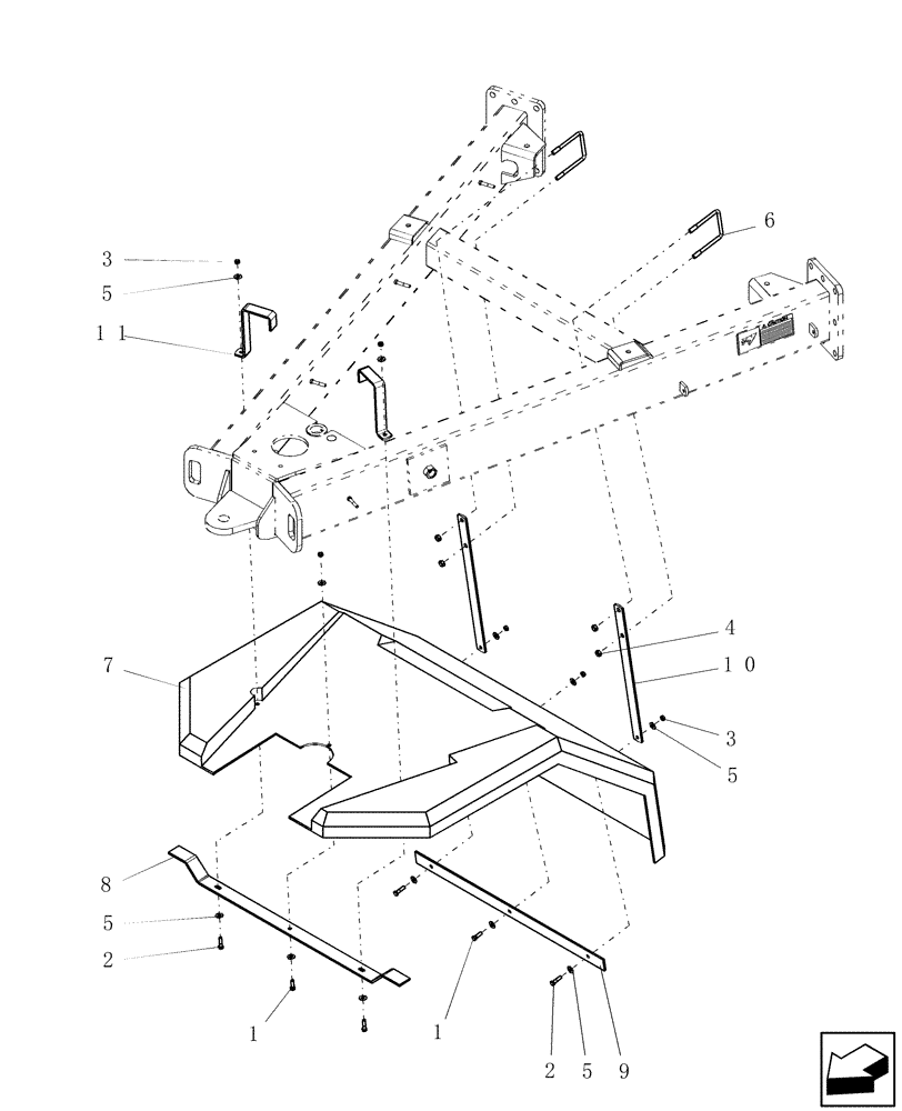 Схема запчастей Case IH 2230 - (39.100.03) - FRONT FENDER OPTION (39) - FRAMES AND BALLASTING