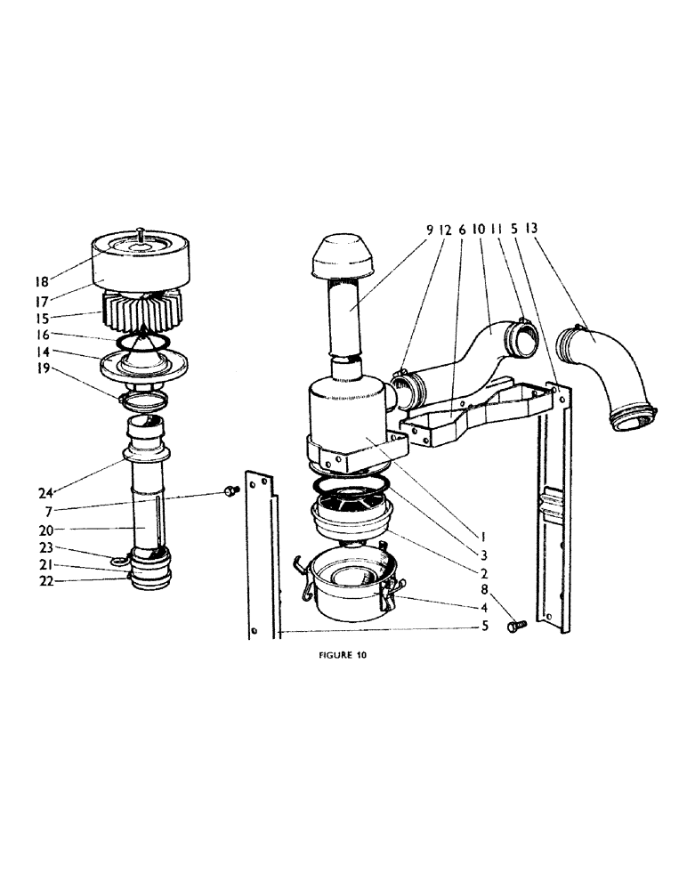 Схема запчастей Case IH 770A - (018) - AIR CLEANER, HEAVY DUTY (01) - ENGINE