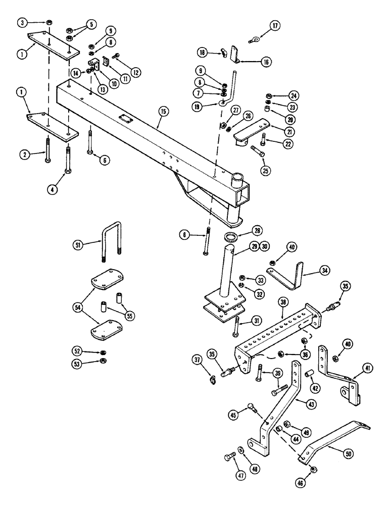 Схема запчастей Case IH 308 - (02) - HITCH PIVOT AND A FRAME 