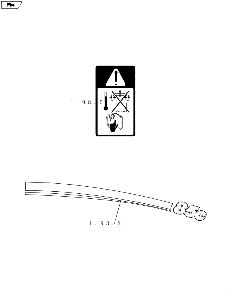 Схема запчастей Case IH FARMALL 85C - (SEC. 13) - DECALS (00) - GENERAL