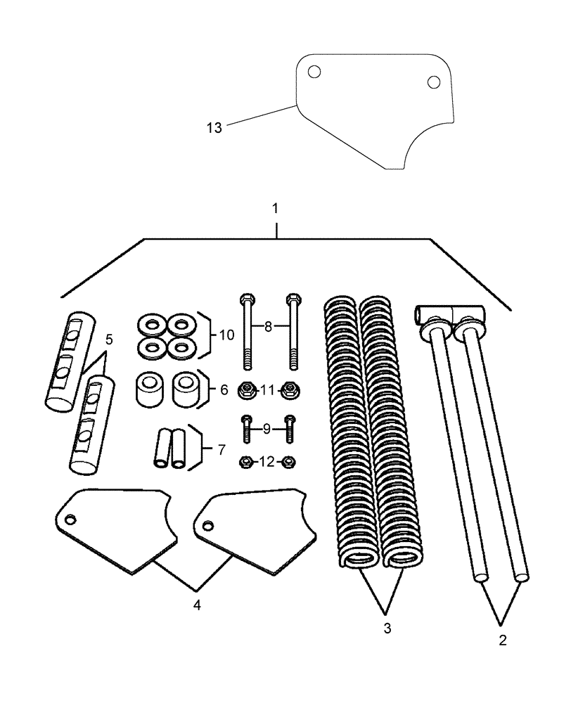 Схема запчастей Case IH RB564 - (18.96) - DIA KIT, DOUBLE SPRING (18) - ACCESSORIES