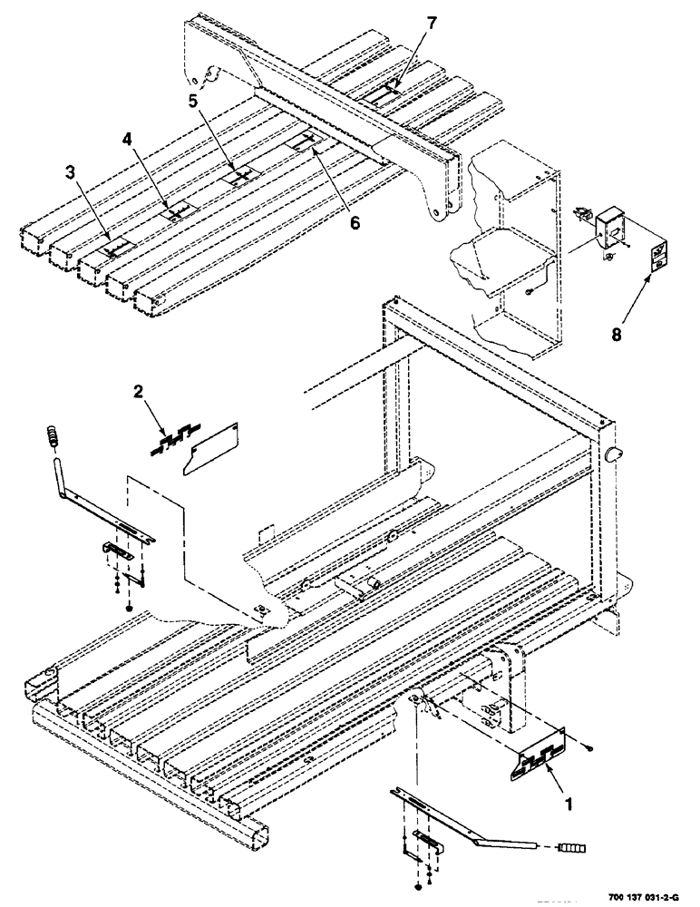 Схема запчастей Case IH 8585 - (9-12) - DECALS LOCATION DIAGRAM, EJECTOR Decals & Attachments