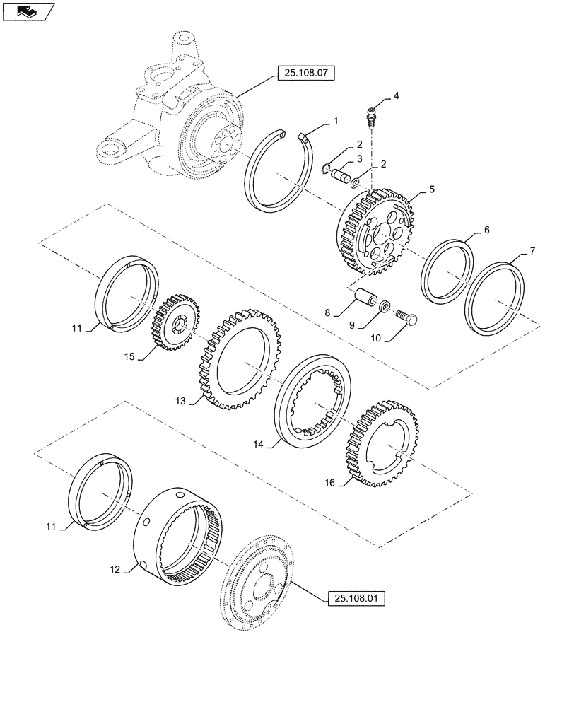 Схема запчастей Case IH PUMA 130 - (33.204.01) - VAR - 330427 - CL.3 FRONT AXLE - BRAKES (33) - BRAKES & CONTROLS