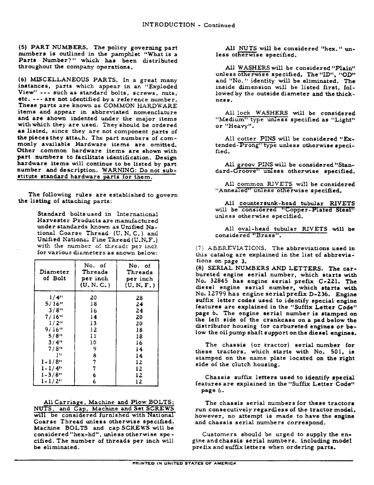 Схема запчастей Case IH 2606 - (002) - INTRODUCTION - SERIAL NUMBER LOCATIONS (00) - GENERAL