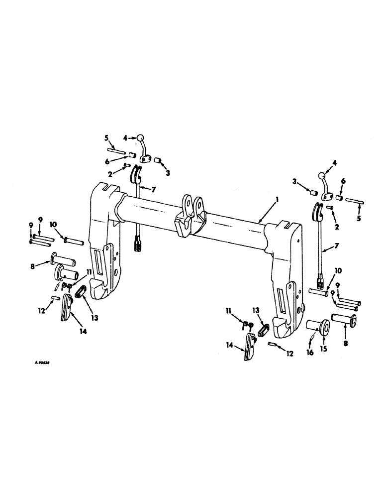 Схема запчастей Case IH 2826 - (09-11) - FRAME, THREE POINT HITCH QUICK COUPLER (12) - FRAME