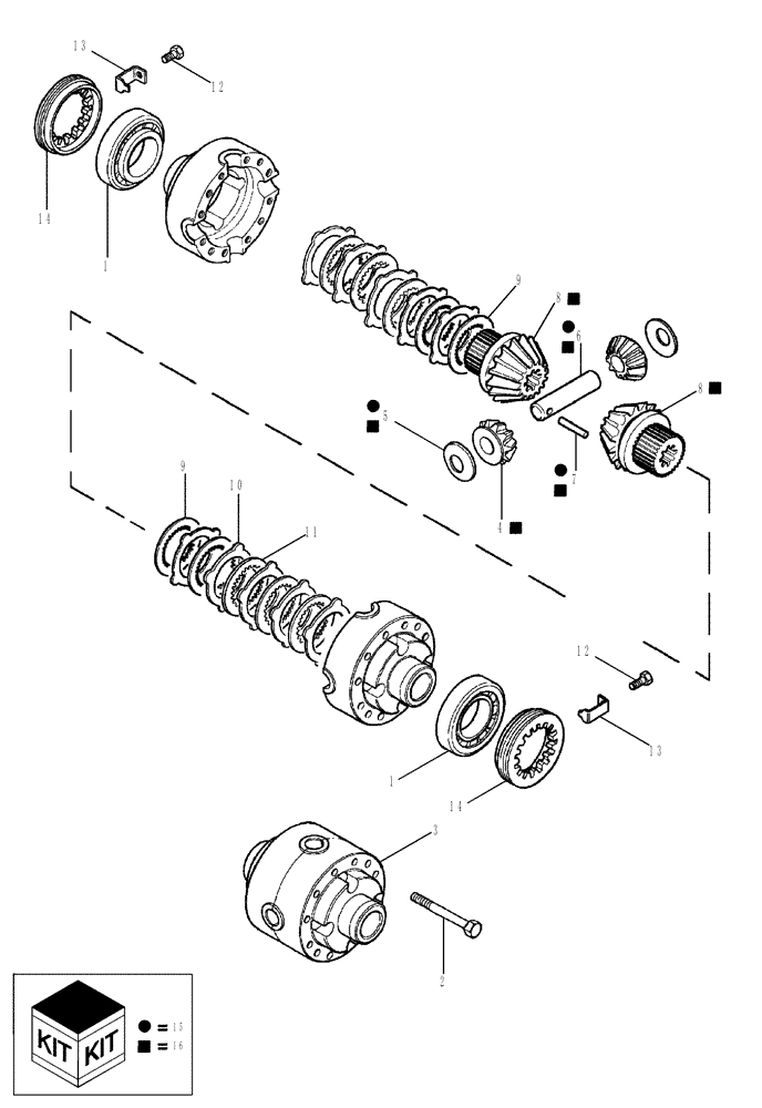 Схема запчастей Case IH MX150 - (05-26A) - DIFFERENTIAL (25) - FRONT AXLE SYSTEM
