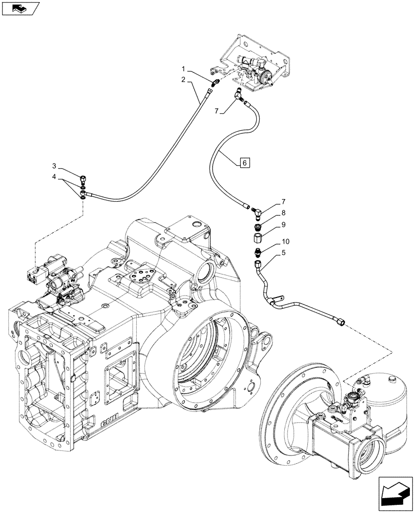 Схема запчастей Case IH PUMA 170 - (33.224.0102[12]) - ABS SYSTEM - PNEUMATIC TRAILER BRAKE (UNIVERSAL AND UK) - CONTROL VALVE PIPES (VAR. 743965-743967) (33) - BRAKES & CONTROLS