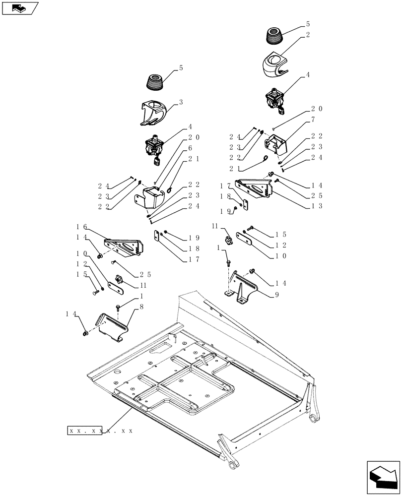 Схема запчастей Case IH SR200 - (55.512.CL[10]) - HANDLE, ELECTRONIC CONTROL CASE (ALL CASE) (55) - ELECTRICAL SYSTEMS