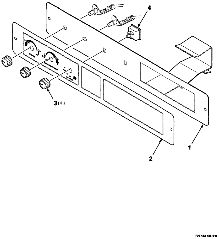 Схема запчастей Case IH 8860 - (04-22) - CONTROL PANEL ASSEMBLY (33) - BRAKES & CONTROLS