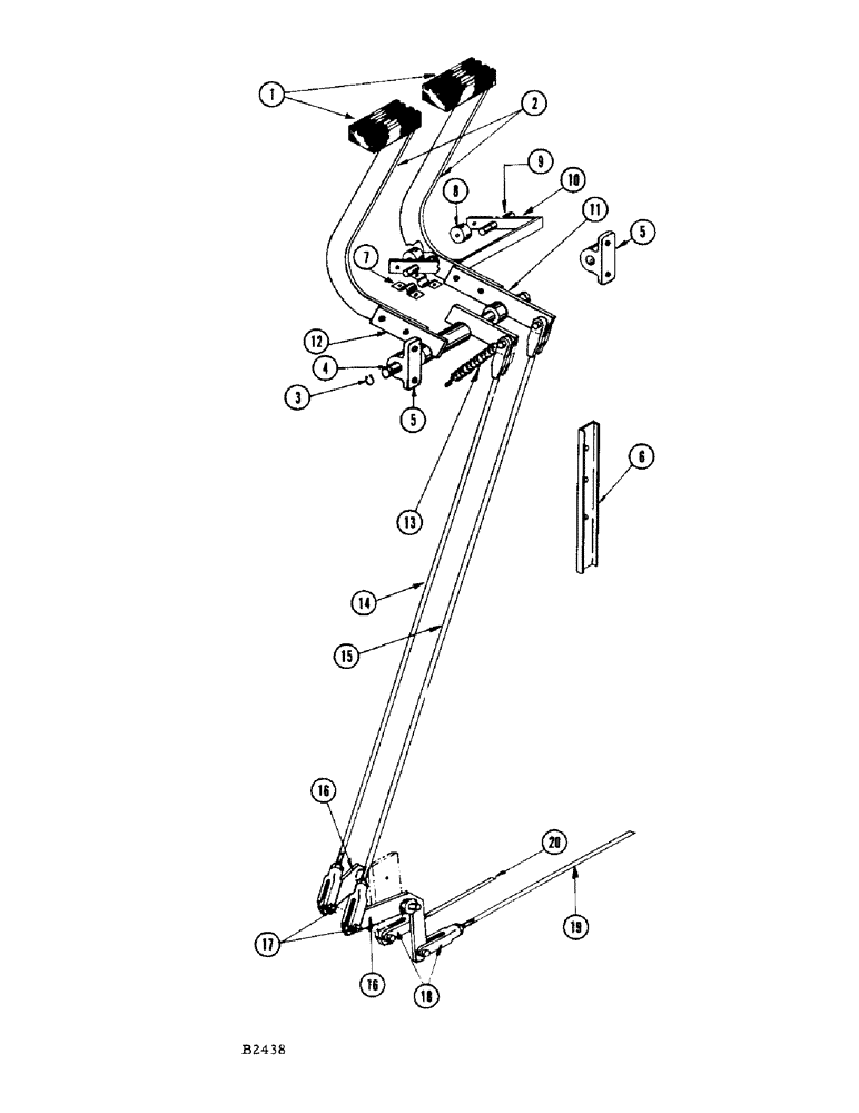 Схема запчастей Case IH 1060 - (04) - BRAKE PEDAL LINKAGE (33) - BRAKES & CONTROLS