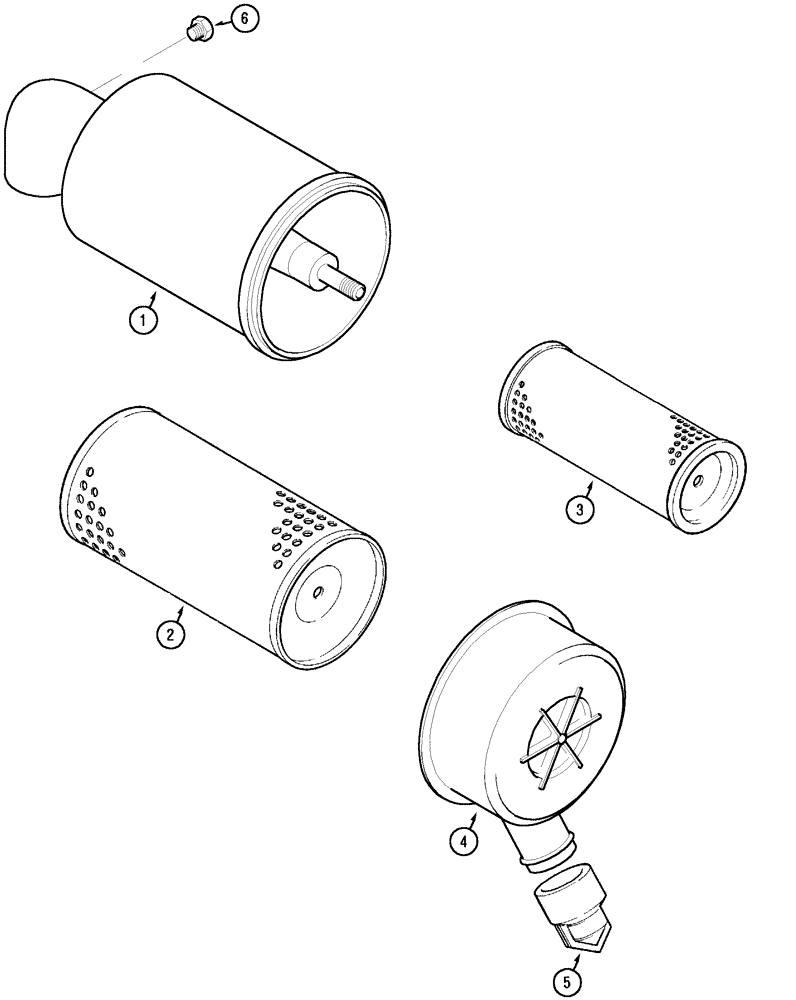 Схема запчастей Case IH CX100 - (02-17) - AIR CLEANER (02) - ENGINE