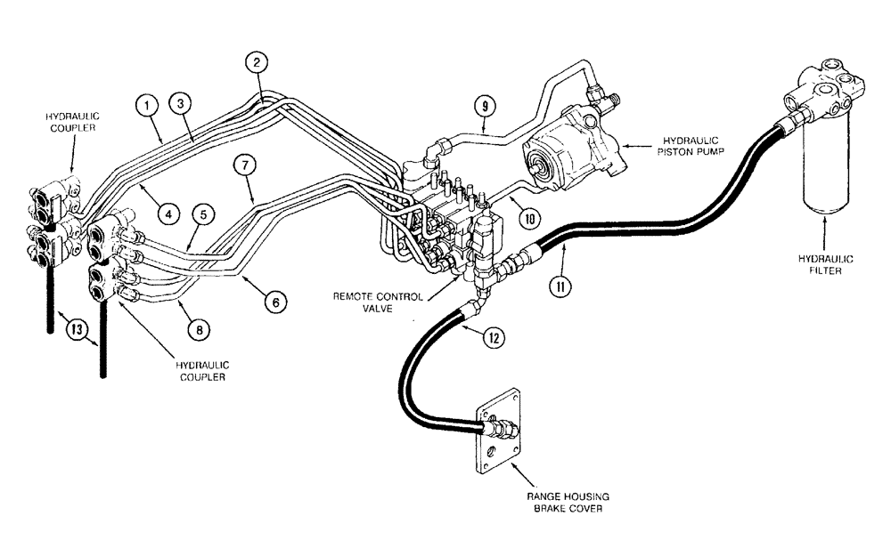 Схема запчастей Case IH 7250 - (1-16) - PICTORIAL INDEX, REMOTE HYDRAULICS (00) - PICTORIAL INDEX