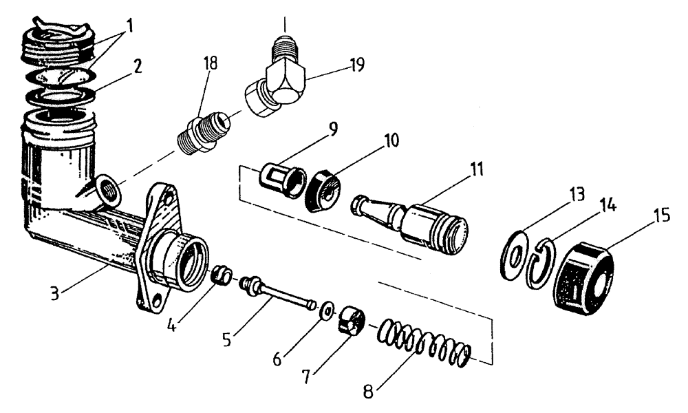 Схема запчастей Case IH 7700 - (A04[45A]) - BRAKE MASTER CYLINDER Mainframe & Functioning Components