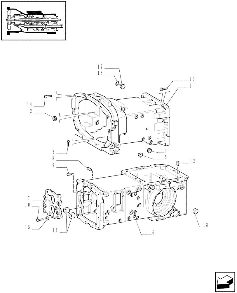 Схема запчастей Case IH JX1095N - (1.21.0[01]) - TRACTOR BODY (03) - TRANSMISSION