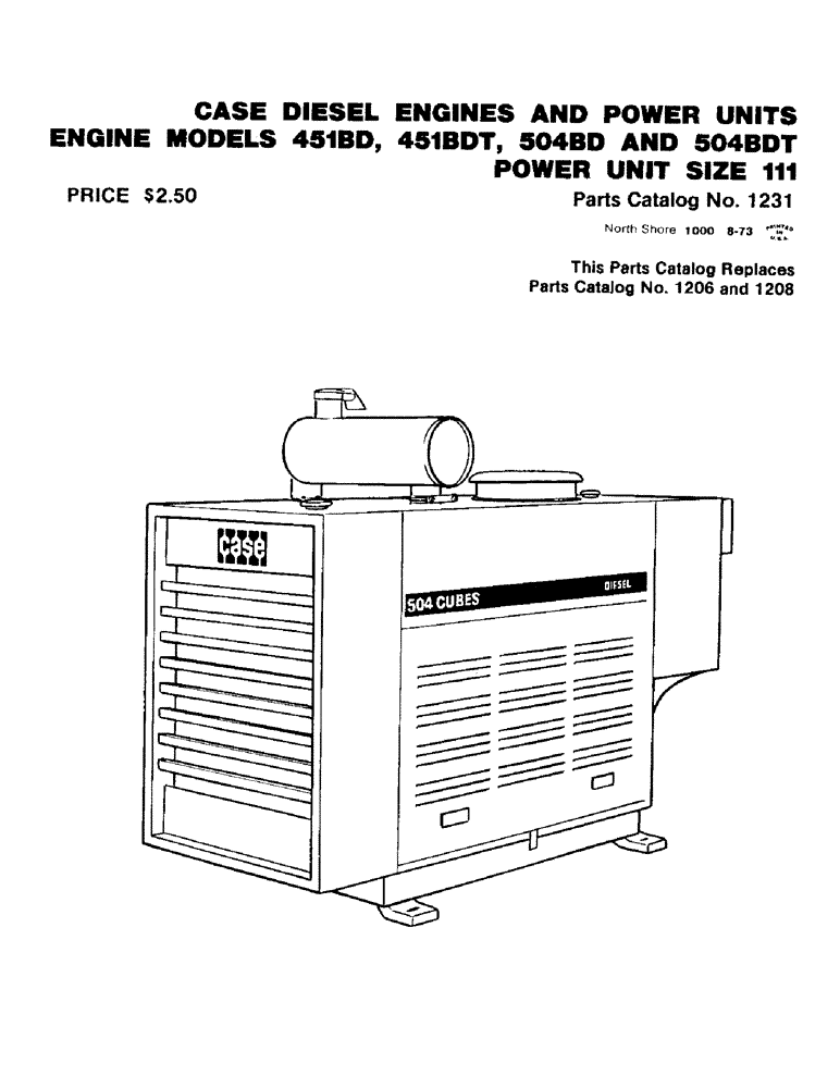 Схема запчастей Case IH 504BD - (001) - DIESEL ENGINES AND POWER UNITS (00) - PICTORIAL INDEX