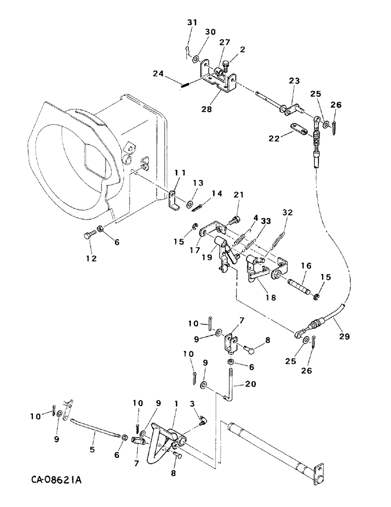 Схема запчастей Case IH 254 - (07-04) - DRIVE TRAIN, CLUTCH PEDAL LINKAGE, SYNCHROMESH TRANSMISSION, 244 AND 254 (04) - Drive Train